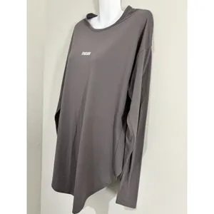 GymShark Open Back Ark Long Sleeve Shirt Women’s Medium Athletic Gray Top thumbnail 6