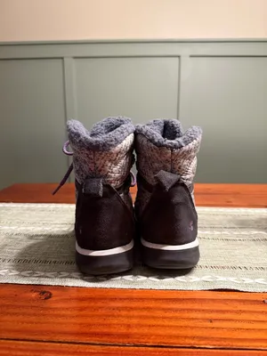 BearPaw Women's Charcoal Gray & Purple Winter Snow Rain Ruby Lace-up Boots Sz 5 thumbnail 4