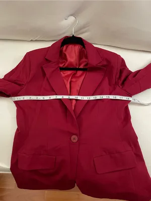 Women's Tailored Red Burgandy Blazer Jacket Size M Size M thumbnail 3