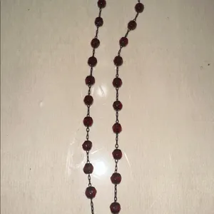 Elegant Red Beaded Necklace thumbnail 4