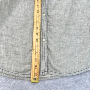 Rock 47 by Wrangler Shirt Dress‎ Western Cross Embroidered Long Sleeve Gray S thumbnail 9