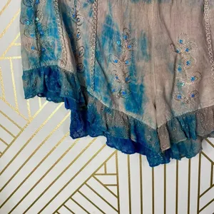 RAGA Sweet Devotion Ruffle Shorts in Blue/Tan Tie Dye Size US‎ Medium thumbnail 5