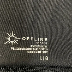 Aerie Black Goals High-Rise 7/8 Leggings with Side Detailing thumbnail 5