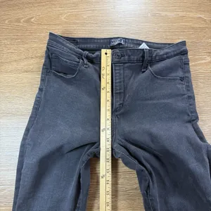 Abercrombie & Fitch Simone High Rise Ankle Jeans Women's 32 Black Raw Hem thumbnail 5
