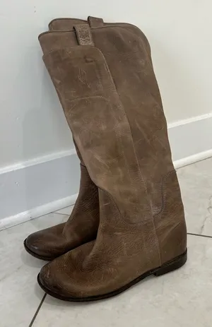 Frye Tan Paige Leather Tall Leather Boots Size 6.5 US thumbnail 1