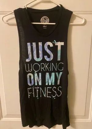 Womens So Motivational Gym Workout Small Tank Top Racerback Tank thumbnail 1