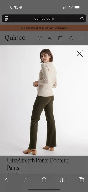 Quince Ponte Ultra-Stretch Ponte Bootcut Pants thumbnail 6
