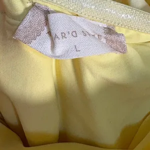 Altar'd State Bodysuit Women L Yellow New Ruffle Off‎ Shoulder thumbnail 4