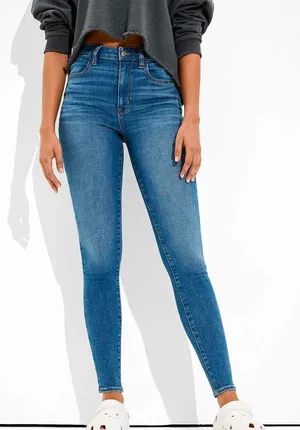 American Eagle Outfitters Super Hi-Rise Jeggings Size 4 Regular thumbnail 1