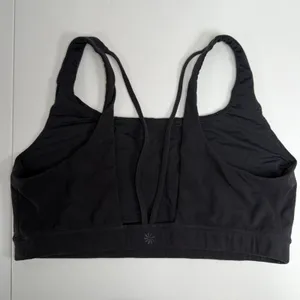 Athleta L Sports Bra Exhale A-C Black Low Impact Support Soft Yoga Active 486376 thumbnail 1