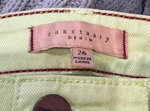 Sanctuary Vintage Neon Lime Green Denim Shorts thumbnail 9