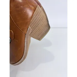 Antelope Italian Leather Ankle Boots Brown Buckle Straps Block Heel EU 38‎ thumbnail 10