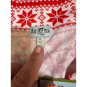 BH PJs BedHead Pajamas Womens Medium Red White Fair Isle Holiday Pajama Set NEW thumbnail 5