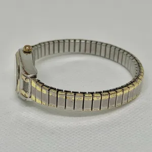 Vintage Accutime women two tone watch quartz analog running thumbnail 3