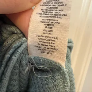 Free People Must Have Thermal Ribbed Relaxed Henley Top in Bright Aqua Size Med thumbnail 8