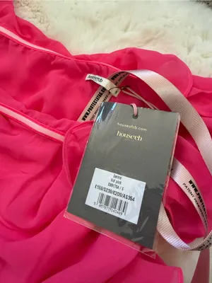 House of CB Ruffle Strapless Maxi Dress S - Hot Pink thumbnail 6
