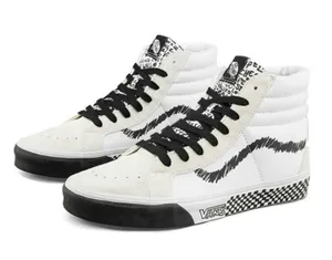 Vans SK8 Hi Reissue DIY Black/True White Unisex Skate Shoes Size 5 (M) 6½ (W) thumbnail 1