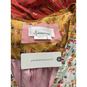 Anthropologie NWT Tiered True Dress Small Patchwork Colorblock Floral‎ Midi Boho thumbnail 4