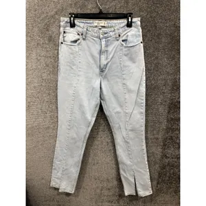 Abercrombie & Fitch Womens Jeans 30 10R Light Wash Curve Love Seam Split Hem thumbnail 3