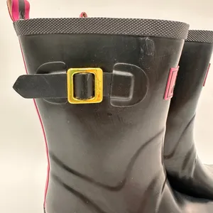 Joules Women's Black Kelly Welly Mid Height Rain Boots Size 7 thumbnail 2