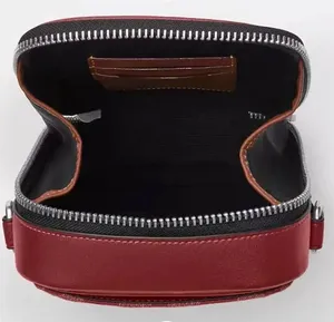 NWT Coach CAJ44 Men's Stanton Crossbody Bag In Signature Denim/Ruby Red thumbnail 11