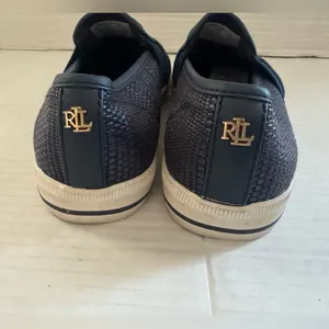 Lauren Ralph‎ Lauren Jinny Slip On Sneakers Shoes Womens size 5 Navy Blue thumbnail 4