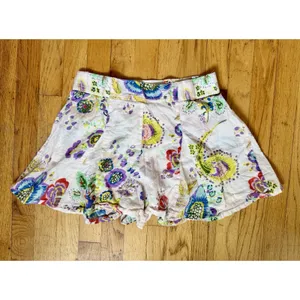 Lilka Anthropologie Floral Cotton Flowy Shorts XS High Rise Boho Multicolor thumbnail 2