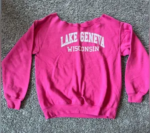 Pink Lake Geneva Wisconsin Sweatshirt thumbnail 1