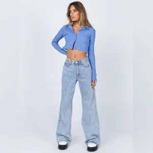 Princess Polly Downtown Top in Blue Size 6 thumbnail 4