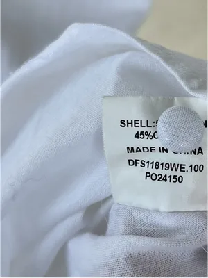 DISSH Harris White Linen Midi Dress Women Size US 2 Coastal Nautical Lightweight thumbnail 7