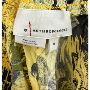 by Anthropologie size XS yellow black‎ palm tree print dolphin style shorts thumbnail 4