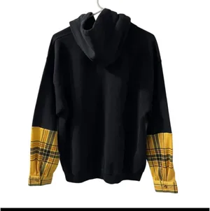 Handmade Chiefs unique Red Arrowhead Sweatshirt with yellow flannel L thumbnail 3