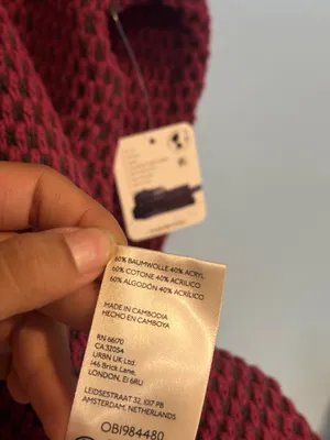 Free People Maisie Oversized Sweatshirt Cranberry Fudge in Medium thumbnail 6