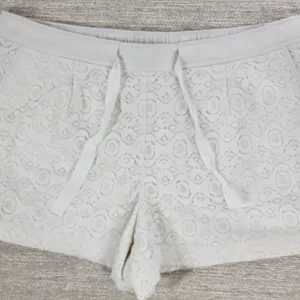 Ann Taylor LOFT Lace Shorts Womens 12 White Loose Elastic Waist Resort Vacation thumbnail 10