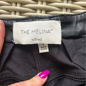 Aritzia Wilfred The Melina Vegan‎ Leather High Rise Straight Leg Pants 8 Classic thumbnail 5