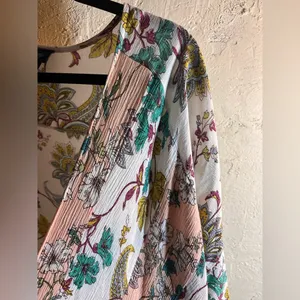 Daytrip Pink and Gold 3/4 Sleeve Boxy Blouse thumbnail 8