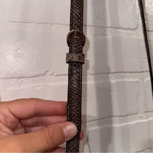 Coach Minetta Snakeskin-Patterned Black and Cream Crossbody Bag thumbnail 10