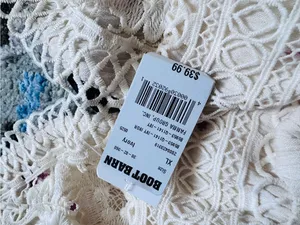 A.T.A.P Women’s Ivory Crochet Floral Embroidered Tank Top XL NWT Western Boho thumbnail 6