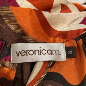 Veronica M Printed Halter tie at neck Slip On Dress Small Boho Classic Party thumbnail 5