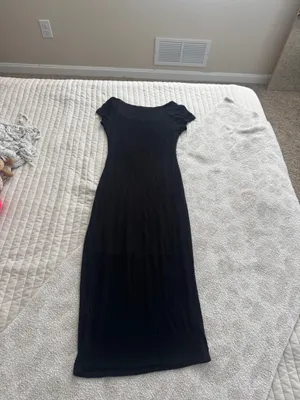 See You Monday Black Dress Midi thumbnail 3
