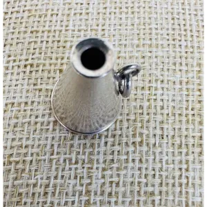Sterling Silver Cheerleader Megaphone Charm‎ Pendant Vintage 3/4" Dana Engraved thumbnail 8