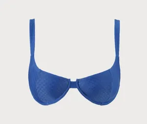 Berlook Jacquard Underwire Bikini TOP ONLY 71 Blue Size M thumbnail 7