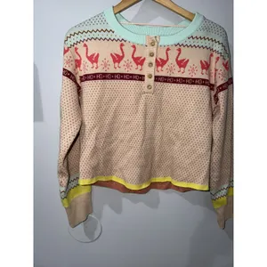 Free People Dream Whispers Sweater Flock Tales Christmas Xmas Sz L thumbnail 5
