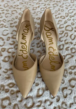 Sam Edelman Nude Pump Jaina Heels Leather Women's Size: 7.5 thumbnail 2