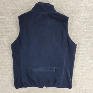 American Eagle Performance Fleece Vest Medium Navy Blue Rear Full Zip Pocket thumbnail 9
