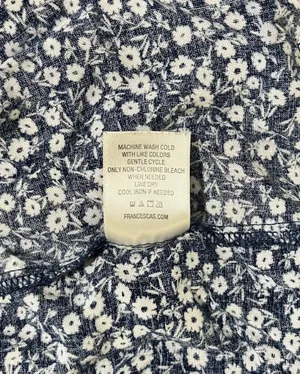 ⛴️ Mi Ami Tween Babydoll Dress~Navy & White Floral thumbnail 8