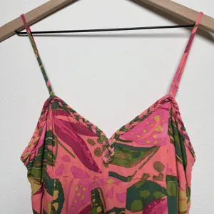 Aritzia Dress Forum Women Dress Medium Pink Linen Babydoll Paradise Sweetheart thumbnail 3