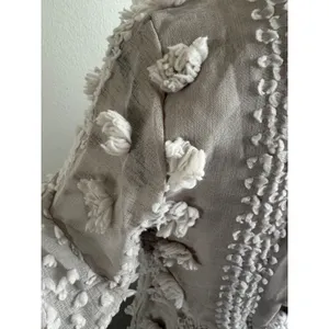 &merci Floral Pom Pom Aline Dress Medium Grey Short Sleeve‎ Mini New thumbnail 4
