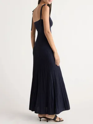 Modern Citizen Chan Ottoman-Knit Navy Blue Dress size Large thumbnail 3