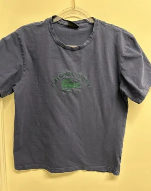 Lacoste Blue Tee with Green Embroidery thumbnail 1